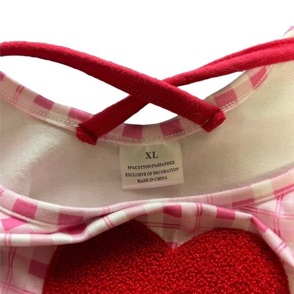 Girls Pink and Red Heart Valentine Dress - Size 6T - Picture 3 of 3